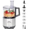 imageGE Food Processor 12 Cup  Complete with 3 Feeding Tubes ampamp Stainless Steel Accessories3 Discs  Dough Blade  3 Speed  for Shredded Cheese Chicken ampamp More  Kitchen Essentials  550 WattsFood Processor with Accessories
