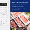 imageGE GCST09N1WWW Microwave Oven 900watt 7 Auto Cooking Settings Kitchen Essentials for The Countertop Dorm Room or Apartment ChildLock Technology 09 Cu Ft WhiteWhite