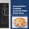 imageGE GCST09N1WWW Microwave Oven 900watt 7 Auto Cooking Settings Kitchen Essentials for The Countertop Dorm Room or Apartment ChildLock Technology 09 Cu Ft WhiteStainless Steel