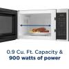 imageGE GCST09N1WWW Microwave Oven 900watt 7 Auto Cooking Settings Kitchen Essentials for The Countertop Dorm Room or Apartment ChildLock Technology 09 Cu Ft WhiteBlack
