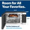 imageGE GCST10A1WSS 4in1 Microwave Oven 1050 Watts Air Fryer Broiler ampamp Convection Mode Kitchen Essentials for The Countertop or Dorm Room ChildLock Technology 10 Cu Ft Stainless SteelChildLock Technology 10 Cu Ft