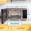imageGE GCST10A1WSS 4in1 Microwave Oven 1050 Watts Air Fryer Broiler ampamp Convection Mode Kitchen Essentials for The Countertop or Dorm Room ChildLock Technology 10 Cu Ft Stainless SteelOLD 10 Cu Ft
