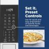 imageGE GCST10A1WSS 4in1 Microwave Oven 1050 Watts Air Fryer Broiler ampamp Convection Mode Kitchen Essentials for The Countertop or Dorm Room ChildLock Technology 10 Cu Ft Stainless SteelOLD 10 Cu Ft