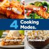 imageGE GCST10A1WSS 4in1 Microwave Oven 1050 Watts Air Fryer Broiler ampamp Convection Mode Kitchen Essentials for The Countertop or Dorm Room ChildLock Technology 10 Cu Ft Stainless SteelChildLock Technology 10 Cu Ft
