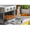 imageGE Mechanical Air Fryer Toaster Oven  Accessory Set  Convection Toaster with 7 Cook Modes  Large Capacity Oven  Fits 12quot Pizza  Countertop Kitchen Essentials  Stainless SteelMechanical Controls