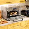 imageGE Mechanical Air Fryer Toaster Oven  Accessory Set  Convection Toaster with 7 Cook Modes  Large Capacity Oven  Fits 12quot Pizza  Countertop Kitchen Essentials  Stainless SteelDigital Controls