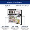 imageGE Mini Fridge With Freezer  31 Cubic Ft  DoubleDoor Design With Glass Shelves Crisper Drawer ampamp Spacious Freezer  Small Refrigerator Perfect for the Garage Dorm Room or Bedroom  Clean SteelBlack