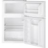 imageGE Mini Fridge With Freezer  31 Cubic Ft  DoubleDoor Design With Glass Shelves Crisper Drawer ampamp Spacious Freezer  Small Refrigerator Perfect for the Garage Dorm Room or Bedroom  Clean SteelWhite