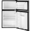 imageGE Mini Fridge With Freezer  31 Cubic Ft  DoubleDoor Design With Glass Shelves Crisper Drawer ampamp Spacious Freezer  Small Refrigerator Perfect for the Garage Dorm Room or Bedroom  Clean SteelClean Steel