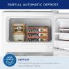 imageGE Mini Fridge With Freezer  31 Cubic Ft  DoubleDoor Design With Glass Shelves Crisper Drawer ampamp Spacious Freezer  Small Refrigerator Perfect for the Garage Dorm Room or Bedroom  Clean SteelWhite