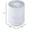 imageProfile Air Purifier  Removes Allergens Odors ampamp Other Impurities  Complete With Air Quality Sensor for Auto Fan Adjustment ampamp Child Lock  Low Volume  Perfect for Small Rooms  White