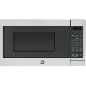 imageGE Countertop Microwave Oven Compact 07 Cubic Ft 700watt Capacity 6 Auto Cooking Settings Kitchen Essentials for the Countertop Dorm Room or Apartment Stainless SteelStainless Steel