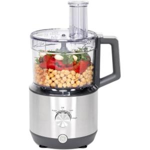 imageGE Food Processor 12 Cup  Complete with 3 Feeding Tubes ampamp Stainless Steel Accessories3 Discs  Dough Blade  3 Speed  for Shredded Cheese Chicken ampamp More  Kitchen Essentials  550 WattsFood Processor with Accessories