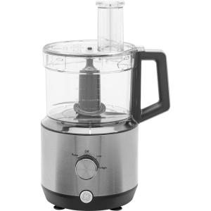 imageGE Food Processor 12 Cup  Complete with 3 Feeding Tubes ampamp Stainless Steel Accessories3 Discs  Dough Blade  3 Speed  for Shredded Cheese Chicken ampamp More  Kitchen Essentials  550 WattsFood Processor
