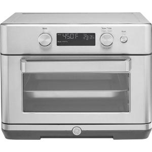 imageGE Mechanical Air Fryer Toaster Oven  Accessory Set  Convection Toaster with 7 Cook Modes  Large Capacity Oven  Fits 12quot Pizza  Countertop Kitchen Essentials  Stainless SteelDigital Controls