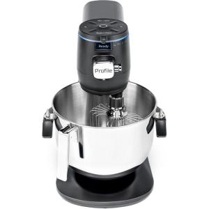 imageGE Profile Smart Stand Mixer wBuiltIn Smart Scale ampamp Auto Sense Technology 7qt Stainless Steel Bowl 11 Speed l Dough Hook Beater 11wire whip l works wAmazon Alexa ampamp Google Home l Stone WhiteCarbon Black