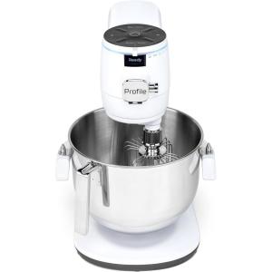 imageGE Profile Smart Stand Mixer wBuiltIn Smart Scale ampamp Auto Sense Technology 7qt Stainless Steel Bowl 11 Speed l Dough Hook Beater 11wire whip l works wAmazon Alexa ampamp Google Home l Stone WhiteStone White