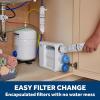 imageGE Profile Tankless Reverse Osmosis Under Sink Water Filtration System with Faucet  Reduces 95 Impurities including Lead Chlorine PFOS Arsenic ampamp More  Filters FQ400PT FQ400MT  PXRQ400TGXRV40TBN