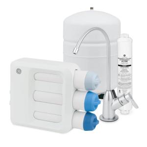imageGE Profile Tankless Reverse Osmosis Under Sink Water Filtration System with Faucet  Reduces 95 Impurities including Lead Chlorine PFOS Arsenic ampamp More  Filters FQ400PT FQ400MT  PXRQ400TGXRV40TBN
