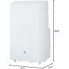 imageGE 10500 BTU Portable Air Conditioner for Medium Rooms up to 450 sq ft 3in1 with Dehumidify Fan and Auto Evaporation Dual Hose Compatible Included Window Installation Kit GreyWhite
