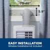 imageGE 10500 BTU Portable Air Conditioner for Medium Rooms up to 450 sq ft 3in1 with Dehumidify Fan and Auto Evaporation Dual Hose Compatible Included Window Installation Kit GreyWhite