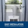 imageGE 10500 BTU Portable Air Conditioner for Medium Rooms up to 450 sq ft 3in1 with Dehumidify Fan and Auto Evaporation Dual Hose Compatible Included Window Installation Kit GreyWhite