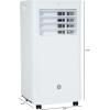 imageGE 10500 BTU Portable Air Conditioner for Medium Rooms up to 450 sq ft 3in1 with Dehumidify Fan and Auto Evaporation Dual Hose Compatible Included Window Installation Kit GreyWhite