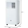 imageGE 10500 BTU Portable Air Conditioner for Medium Rooms up to 450 sq ft 3in1 with Dehumidify Fan and Auto Evaporation Dual Hose Compatible Included Window Installation Kit GreyWhite