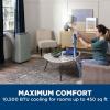 imageGE 10500 BTU Portable Air Conditioner for Medium Rooms up to 450 sq ft 3in1 with Dehumidify Fan and Auto Evaporation Dual Hose Compatible Included Window Installation Kit GreyGray
