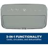 imageGE 10500 BTU Portable Air Conditioner for Medium Rooms up to 450 sq ft 3in1 with Dehumidify Fan and Auto Evaporation Dual Hose Compatible Included Window Installation Kit GreyGray