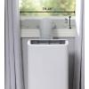 imageGE 10500 BTU Portable Air Conditioner for Medium Rooms up to 450 sq ft 3in1 with Dehumidify Fan and Auto Evaporation Dual Hose Compatible Included Window Installation Kit GreyWhite