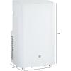 imageGE 10500 BTU Portable Air Conditioner for Medium Rooms up to 450 sq ft 3in1 with Dehumidify Fan and Auto Evaporation Dual Hose Compatible Included Window Installation Kit GreyWhite