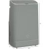 imageGE 10500 BTU Portable Air Conditioner for Medium Rooms up to 450 sq ft 3in1 with Dehumidify Fan and Auto Evaporation Dual Hose Compatible Included Window Installation Kit GreyGray