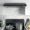 imageGE 24in Under Cabinet Range Hood convertible Duct 2 Speed Exhaust Fan Front Control and Reusable Filter Stainless SteelBlack