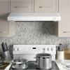 imageGE 24in Under Cabinet Range Hood convertible Duct 2 Speed Exhaust Fan Front Control and Reusable Filter Stainless SteelWhite