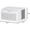 imageGE 6200 BTU Ultra Quiet Window Air Conditioner for Small Rooms and Bedrooms Control Using Remote 6K Window AC Unit Easy Install with Included Kit WhiteWhite