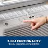 imageGE 6200 BTU Ultra Quiet Window Air Conditioner for Small Rooms and Bedrooms Control Using Remote 6K Window AC Unit Easy Install with Included Kit WhiteWhite