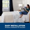 imageGE 6200 BTU Ultra Quiet Window Air Conditioner for Small Rooms and Bedrooms Control Using Remote 6K Window AC Unit Easy Install with Included Kit WhiteWhite