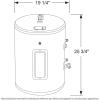 imageGE Appliances 10 Gallon Versatile Plug and Play Electric Water Heater with Adjustable Thermostat Easily Installs Where You Want It 120 Volt18 Gallon