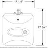 imageGE Appliances 25 Gallon Versatile Mini Tank Water Heater with Adjustable Thermostat Easily Installs Under Sink 120vGray