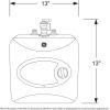 imageGE Appliances 25 Gallon Versatile Mini Tank Water Heater with Adjustable Thermostat Easily Installs Under Sink 120vGray