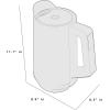 imageGE Electric Kettle  6 Cup Capacity  Manual Temperature Control  DoubleWall Insulation Keeps Tea Hot on Inside ampamp Cool on Outside  Countertop Kitchen Essentials  1500 Watts  Stainless SteelDigital Control
