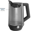 imageGE Electric Kettle  6 Cup Capacity  Manual Temperature Control  DoubleWall Insulation Keeps Tea Hot on Inside ampamp Cool on Outside  Countertop Kitchen Essentials  1500 Watts  Stainless SteelDigital Control
