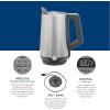 imageGE Electric Kettle  6 Cup Capacity  Manual Temperature Control  DoubleWall Insulation Keeps Tea Hot on Inside ampamp Cool on Outside  Countertop Kitchen Essentials  1500 Watts  Stainless SteelDigital Control