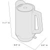 imageGE Electric Kettle  6 Cup Capacity  Manual Temperature Control  DoubleWall Insulation Keeps Tea Hot on Inside ampamp Cool on Outside  Countertop Kitchen Essentials  1500 Watts  Stainless SteelManual Control