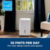 imageGE Energy Star Portable Dehumidifier 22 Pint Perfect for Bedroom Basement ampamp Garage or Rooms up to 1500 Sq Ft Ideal for High Humidity Areas Complete with Empty Bucket Alarm ampamp Clean Filter AlertWhite