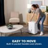 imageGE Energy Star Portable Dehumidifier 22 Pint Perfect for Bedroom Basement ampamp Garage or Rooms up to 1500 Sq Ft Ideal for High Humidity Areas Complete with Empty Bucket Alarm ampamp Clean Filter AlertWhite