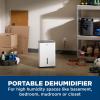 imageGE Energy Star Portable Dehumidifier for Basement Bedroom Bathroom Garage or Closet up to 3000 Sq Ft 35 Pint with Removable Bucket and Continuous Drain Connect for Auto or Manual Drainage