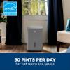 imageGE Energy Star Portable Dehumidifier for Basement Bedroom Bathroom Garage or Large Rooms up to 4500 Sq Ft 50 Pint with Removable Bucket and Continuous Drain Connect for Auto or Manual Drainage50 Pint with WiFi