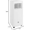 imageGE Portable 3in1 Air Conditioner with Dehumidifier and Fan 9000 BTU Cooling for 250 sq ft rooms Includes Remote Vent Hose and Easy Window Install Kit WiFi ampamp SMART Connected White8 000 BTU